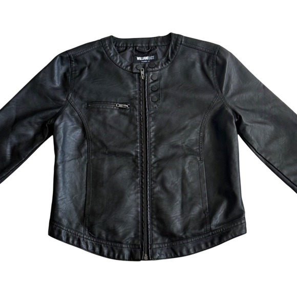 William Rast Jackets & Blazers - William Rast Womens Black Faux Leather Moto Jacket Small Justin Timberlake Biker